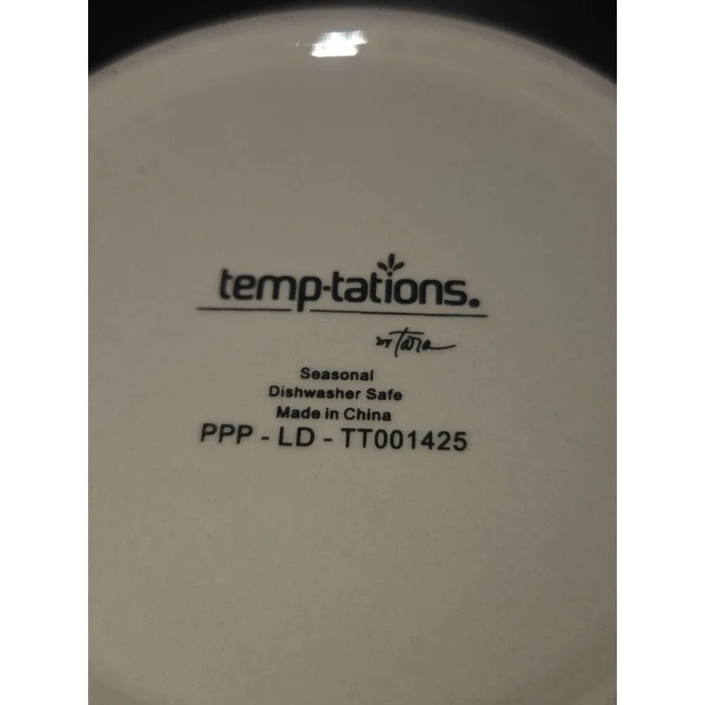 Temptations By Tara Ceramic Utensil Jar Crock Holder Elf Theme Holiday Christmas